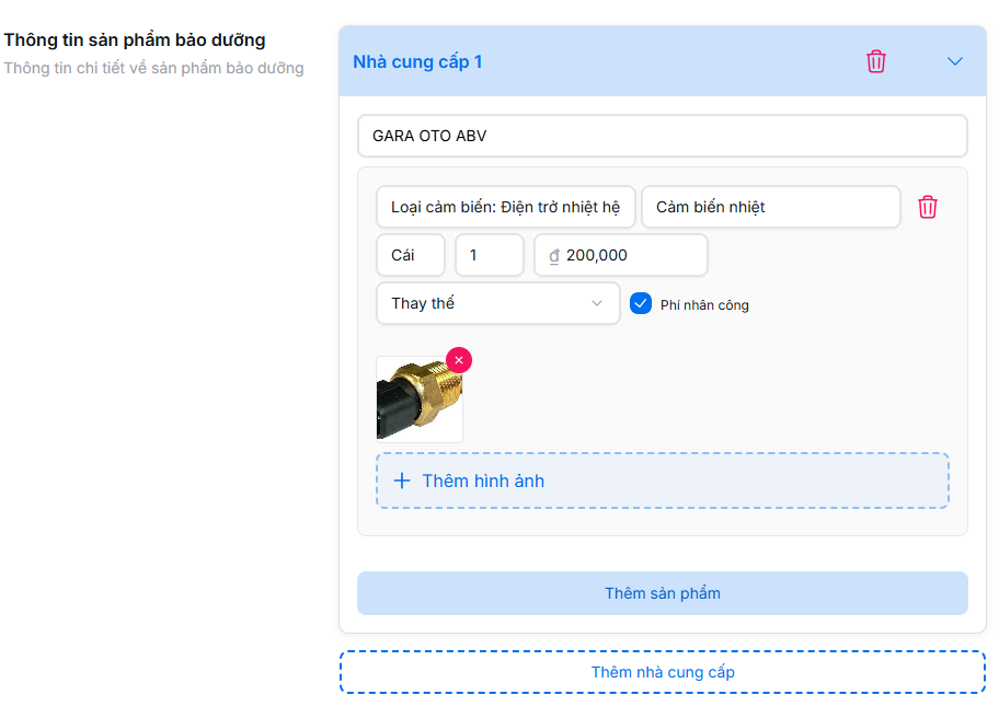 Thêm nhà cung cấp