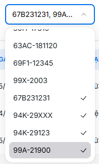 Sử dụng bộ lọc theo biển số xe