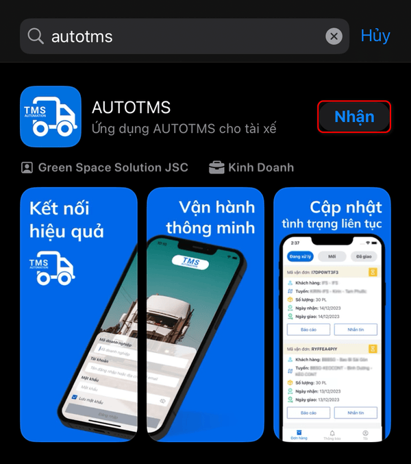 Cài đặt AUTOTMS trên iPhone