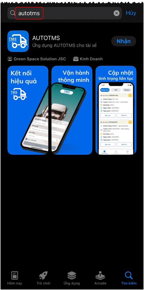 Tìm kiếm AUTOTMS trên App Store
