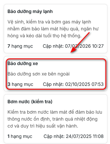Chọn quy trình