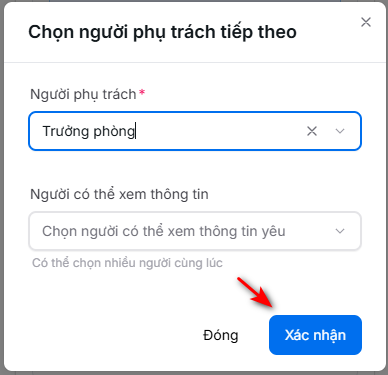 Chọn người phụ trách