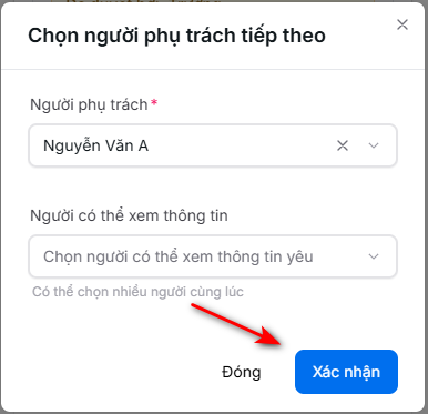 Chọn người phụ trách
