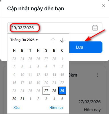 Chọn ngày bão dưỡng