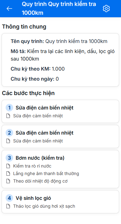 Chi tiết bão dưỡng
