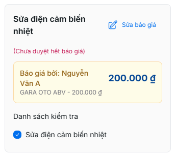 Kết quả báo giá