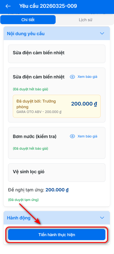  Tiến hành sửa chữa 