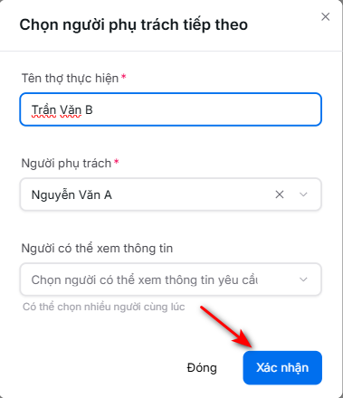 Biểu mẫu yêu cầu