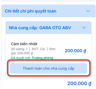 Thanh toán nhà cung cấp