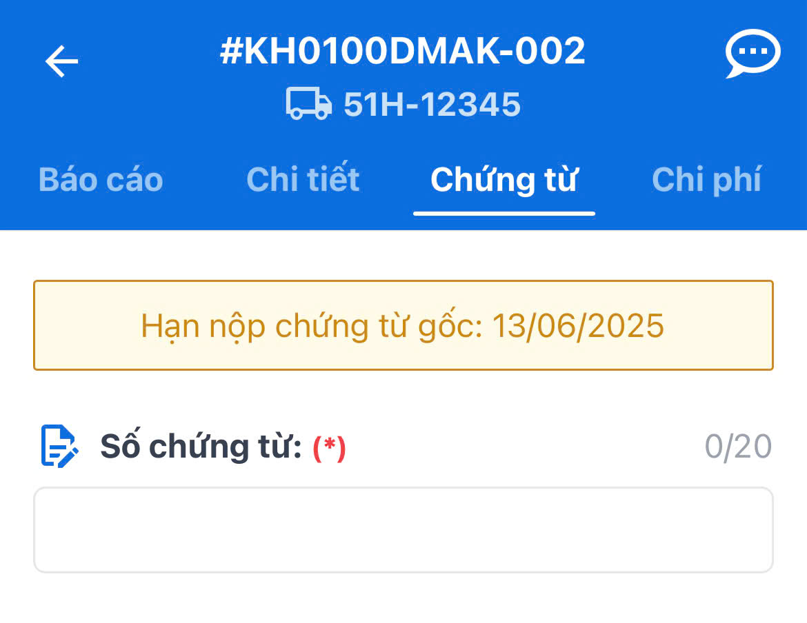 Hạn nộp chứng từ gốc