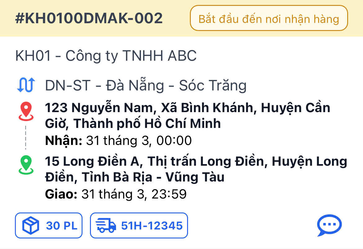 Đơn hàng chuyển sang tab Đang xử lý