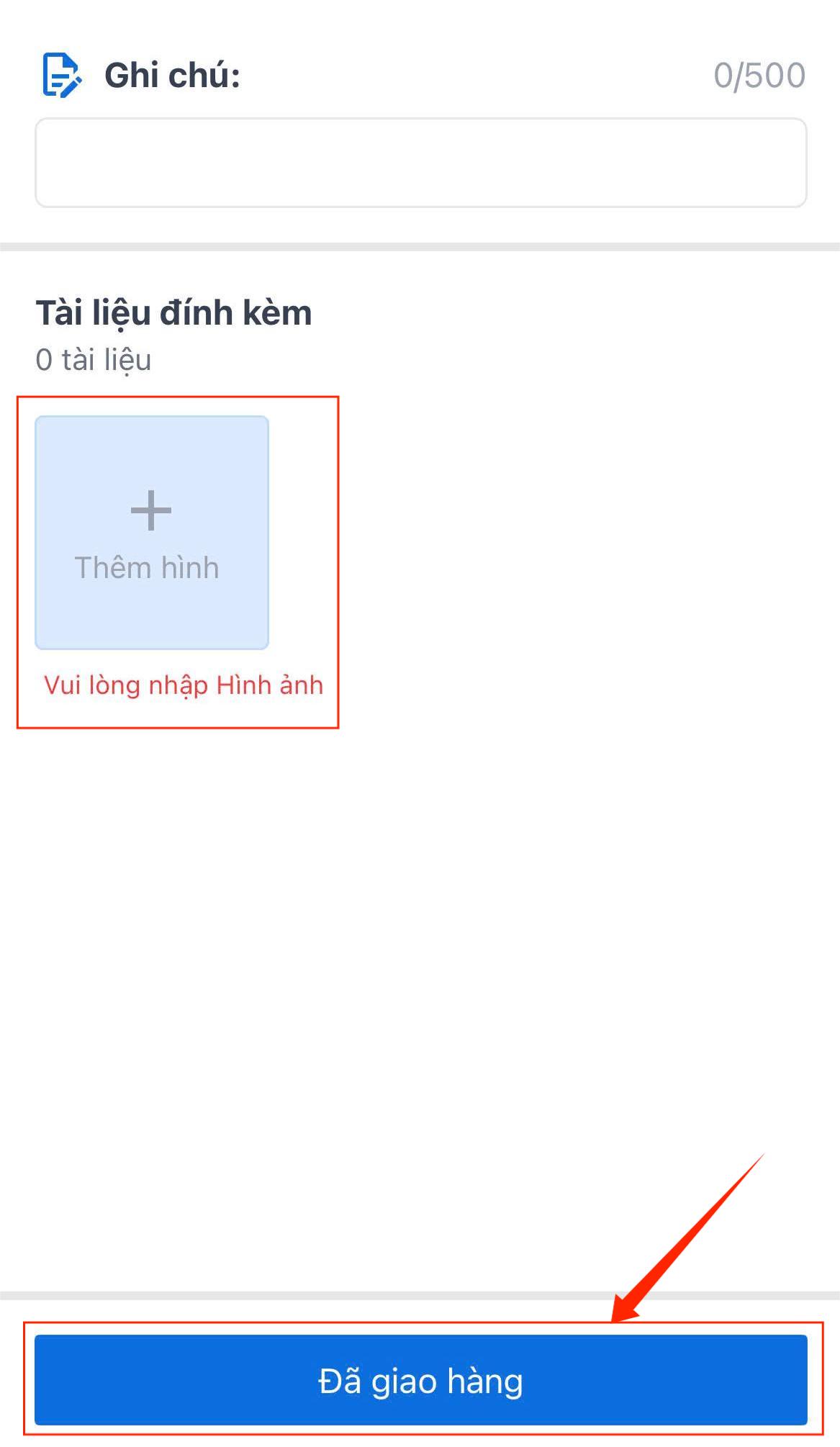 Tại Điểm Giao Hàng