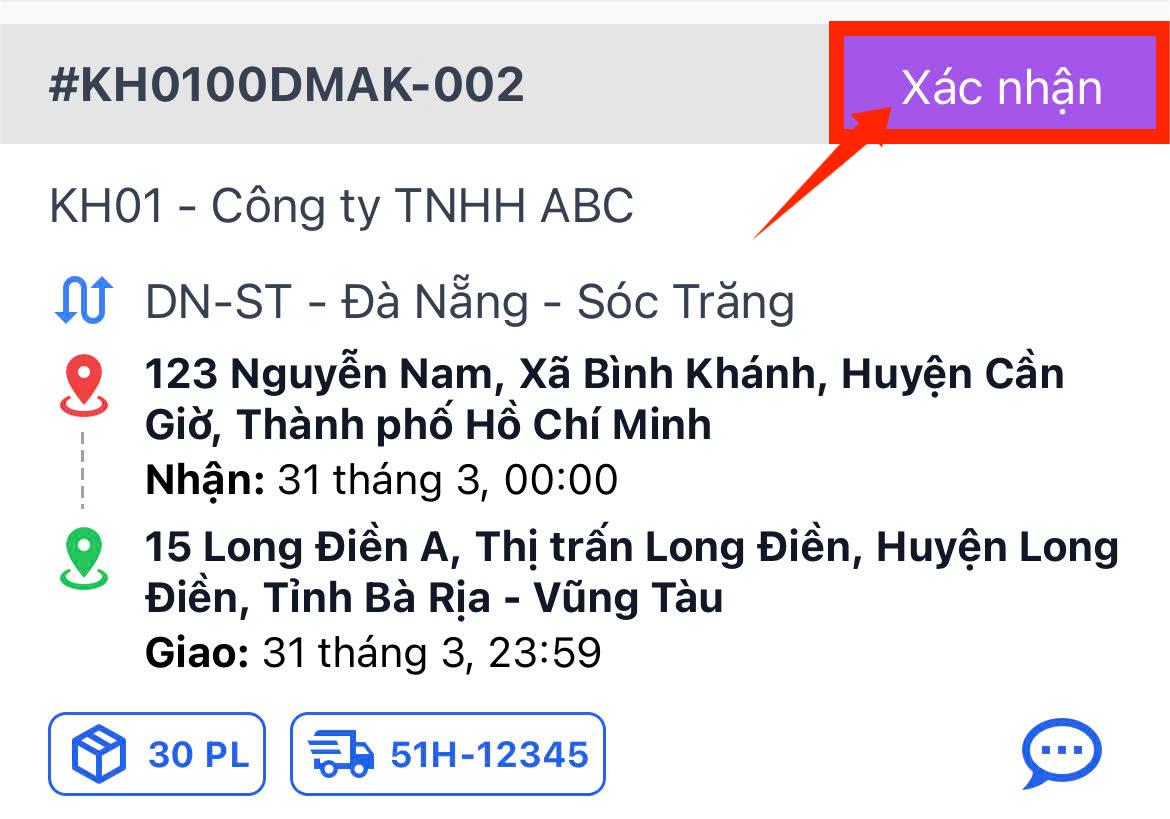 Nhấn nút Xác nhận