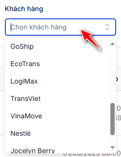 Chọn một khách hàng