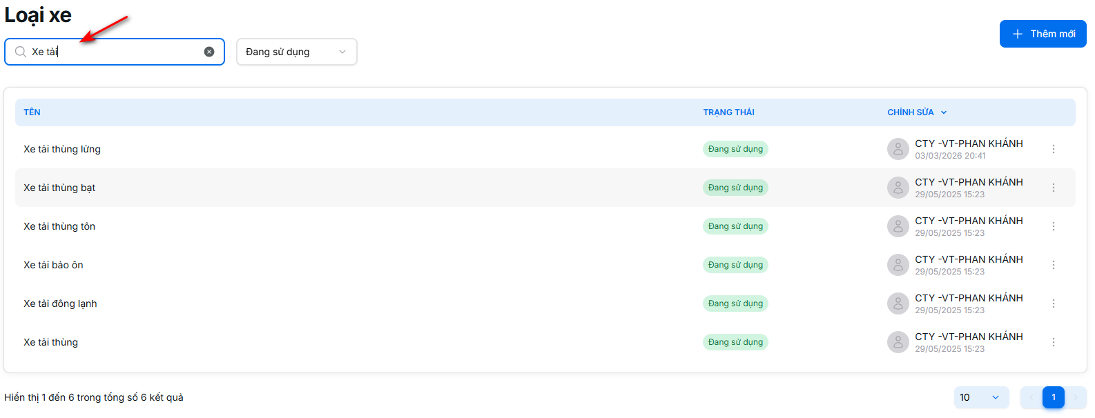 Sử dụng ô tìm kiếm