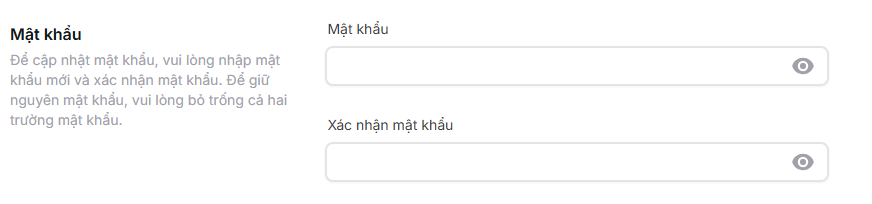 Thay đổi mật khẩu