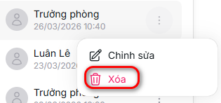 Xóa người dùng